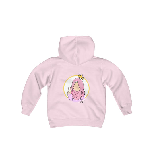 Youth Noora Cozy Hooded Sweatshirt; Back Design Only