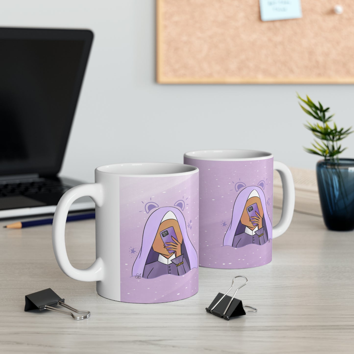 Zaynab Ceramic Glossy Double-Sided Mug